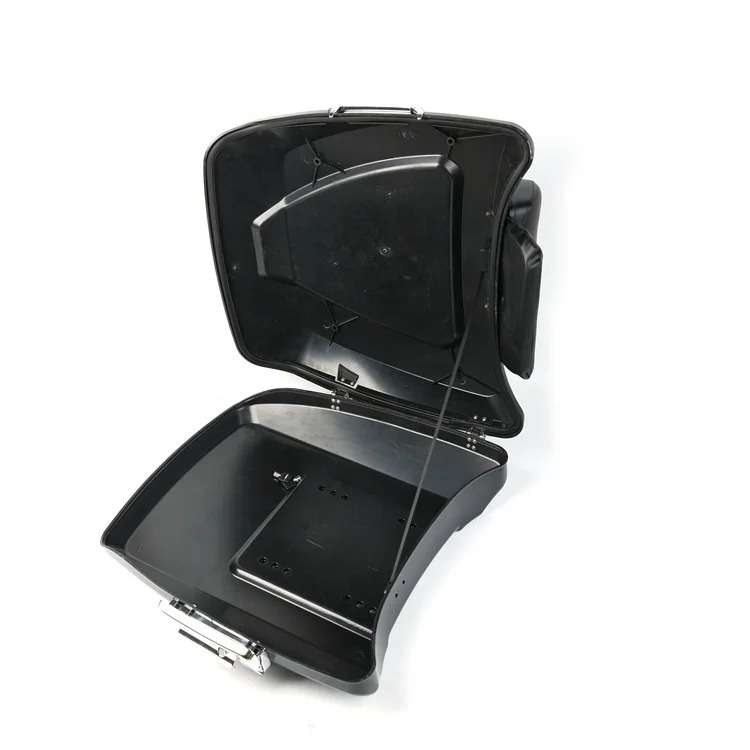 CFP Black Extended Razor Chopped Tour Pak Motorcycle Trunk for  Touring 1996-2017 Motor Tail Boxes